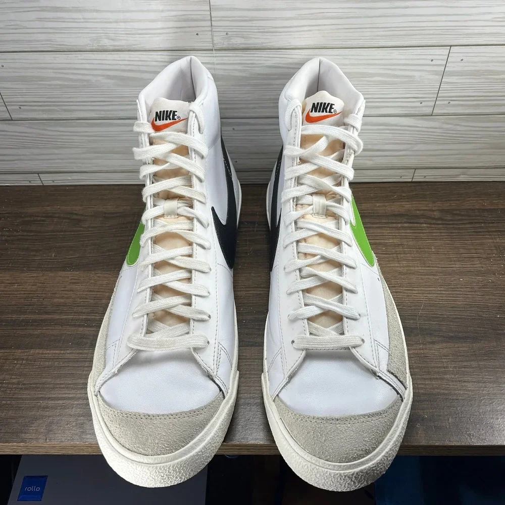 Nike Blazer Mid '77 Vintage White Chlorophyll Men's Shoes - Men's Size 13